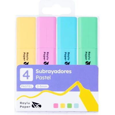RAYLU PAPER Surligneurs fluorescents à pointe biseautée, lot de marqueurs fluorescents avec trait de 2 à 5 mm, marqueurs fluorescents pour étude, bureau et organisation RAYLU PAPER Surligneurs fluorescents à pointe biseautée, lot de marqueurs fluorescents avec trait de 2 à 5 mm, marqueurs fluorescents pour étude, bureau et organisation