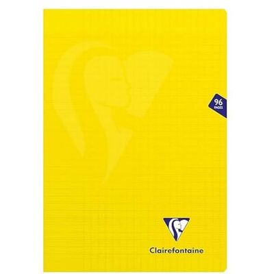 Clairefontaine 343161C Un Cahier Agrafé Mimesys Jaune A4 21x29,7 cm 96 Pages Grands Carreaux Papier Blanc 90 g Couverture Polypro Clairefontaine 343161C Un Cahier Agrafé Mimesys Jaune A4 21x29,7 cm 96 Pages Grands Carreaux Papier Blanc 90 g Couverture Polypro