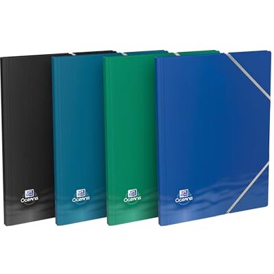 Oxford Protège-Documents avec Elastique Oceanis A4 80 vues / 40 Pochettes Couverture Polypro recyclé Opaque Couleurs Aléatoires Oxford Protège-Documents avec Elastique Oceanis A4 80 vues / 40 Pochettes Couverture Polypro recyclé Opaque Couleurs Aléatoires