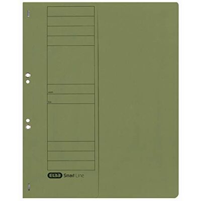 Elba 21421GN Lot de 50 chemises à oeillets en carton manille 250 g/m² avec demi-rabat sur la face avant Vert Format A4 Capacité 200 feuilles Elba 21421GN Lot de 50 chemises à oeillets en carton manille 250 g/m² avec demi-rabat sur la face avant Vert Format A4 Capacité 200 feuilles
