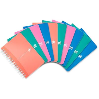 Hamelin OXFORD Office My Colours Lot de 10 Carnets à Spirales Format 9 x 14cm 180 Pages Petits Carreaux 5x5 Couvertures Polypro Couleurs Vives Assorties Hamelin OXFORD Office My Colours Lot de 10 Carnets à Spirales Format 9 x 14cm 180 Pages Petits Carreaux 5x5 Couvertures Polypro Couleurs Vives Assorties