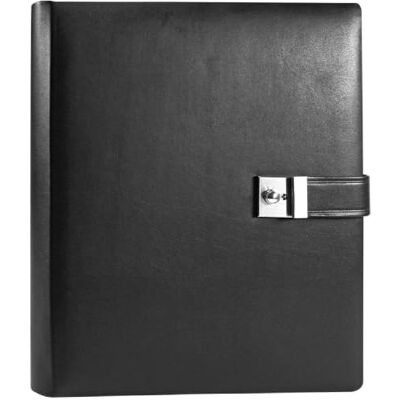Goldbuch 54958 Classeur extensible en cuir véritable avec 5 poches pour documents A4 Noir 29 x 36 cm Goldbuch 54958 Classeur extensible en cuir véritable avec 5 poches pour documents A4 Noir 29 x 36 cm