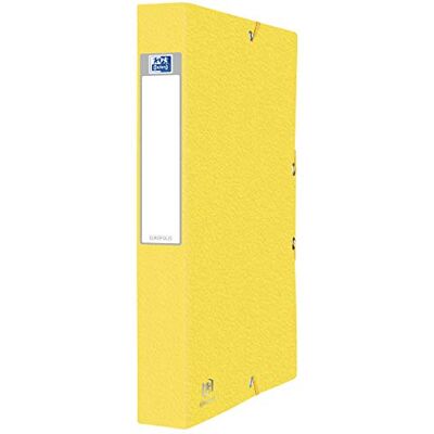 Oxford Boîte Capacité Standard Eurofolio+ 24x32cm Dos 40mm avec Elastique Couverture Carte Jaune 400126549 Oxford Boîte Capacité Standard Eurofolio+ 24x32cm Dos 40mm avec Elastique Couverture Carte Jaune 400126549