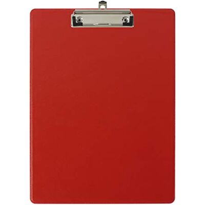 EXACOMPTA Réf. 19295E Porte-bloc à pince avec pochette plastique sur le dos Système d'accroche mural Dimensions : 23 cm x 32 cm pour document format A4 Coloris rouge EXACOMPTA Réf. 19295E Porte-bloc à pince avec pochette plastique sur le dos Système d'accroche mural Dimensions : 23 cm x 32 cm pour document format A4 Coloris rouge