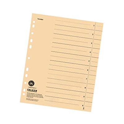 FALKEN Lot de 500 intercalaires en carton recyclé pour format A4 Chamois Intercalaires Intercalaires à onglets Calendrier Ange bleu FALKEN Lot de 500 intercalaires en carton recyclé pour format A4 Chamois Intercalaires Intercalaires à onglets Calendrier Ange bleu