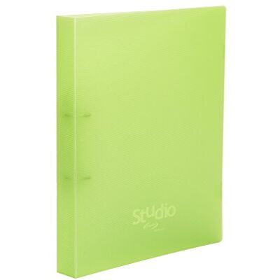 PARDO 852504 – Classeur en polypropylène avec design studio, 4 anneaux de 25, Couleur Vert PARDO 852504 – Classeur en polypropylène avec design studio, 4 anneaux de 25, Couleur Vert