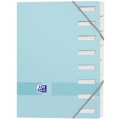 Oxford Trieur Standard Color Life A4 8 Positions Couverture Carte Bleu Pastel Oxford Trieur Standard Color Life A4 8 Positions Couverture Carte Bleu Pastel