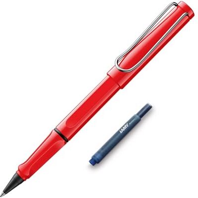 Lamy Safari roll-ink Stylo à bille classique intemporel avec poignée ergonomique et largeur de trait M Boîtier en plastique ASA robuste Avec cartouche d'encre + cartouche supplémentaire Lamy Safari roll-ink Stylo à bille classique intemporel avec poignée ergonomique et largeur de trait M Boîtier en plastique ASA robuste Avec cartouche d'encre + cartouche supplémentaire