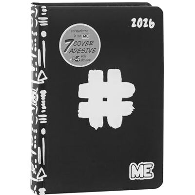 COMIX ME Agenda journalier 16 mois moyen 2025-2026 Agenda classique édition avec couverture souple avec motif en relief et 512 pages, idéal pour les collèges, 12 x 16,5 cm, noir COMIX ME Agenda journalier 16 mois moyen 2025-2026 Agenda classique édition avec couverture souple avec motif en relief et 512 pages, idéal pour les collèges, 12 x 16,5 cm, noir