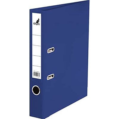 Kangaro Classeur en plastique PP Dos de 5 cm Format A4 Couleur : bleu foncé (classeur à anneaux, classeur à lettres) Kangaro Classeur en plastique PP Dos de 5 cm Format A4 Couleur : bleu foncé (classeur à anneaux, classeur à lettres)