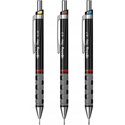 Rotring Portemine mécanique Tikky corps noir coffret de 3 portemines (801310) Rotring Portemine mécanique Tikky corps noir coffret de 3 portemines (801310)