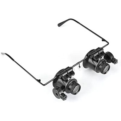FILFEEL Lunettes loupe LED professionnelles pour réparation de montres 20 loupes magnifying Outil de bijoutier Lentille lumineuse LED FILFEEL Lunettes loupe LED professionnelles pour réparation de montres 20 loupes magnifying Outil de bijoutier Lentille lumineuse LED