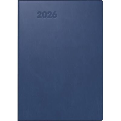 BRUNNEN Agenda de poche 713 2026, format A7, en plastique, bleu foncé BRUNNEN Agenda de poche 713 2026, format A7, en plastique, bleu foncé