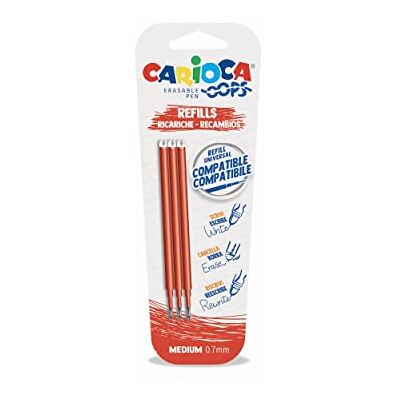 CARIOCA Oops Lot de 3 recharges Red Blister CARIOCA Oops Lot de 3 recharges Red Blister