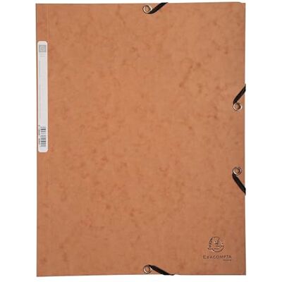 EXACOMPTA Chemise 3 rabats a elastiques carte lustree 400g/m2 nature future a4 EXACOMPTA Chemise 3 rabats a elastiques carte lustree 400g/m2 nature future a4