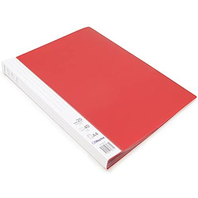 Waytex 931331R Protège Documents A4 40 vues Premium en Polypropylène Opaque Identifiable 20 Pochettes transparentes Rouge Waytex 931331R Protège Documents A4 40 vues Premium en Polypropylène Opaque Identifiable 20 Pochettes transparentes Rouge