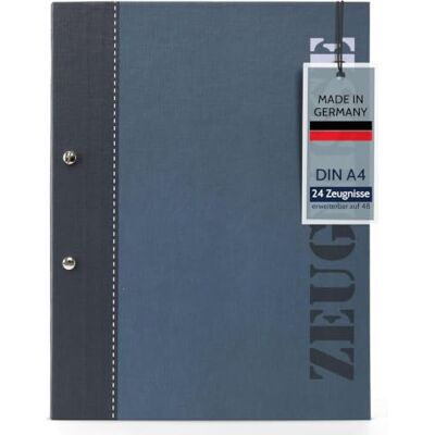 Goldbuch 36114 Porte-documents 2 couleurs bleu, format A4, porte-documents avec fermeture à vis et 12 poches invisibles, classeur en lin avec 12 pochettes env. 24 x 31 x 1,5 cm Goldbuch 36114 Porte-documents 2 couleurs bleu, format A4, porte-documents avec fermeture à vis et 12 poches invisibles, classeur en lin avec 12 pochettes env. 24 x 31 x 1,5 cm