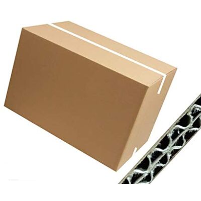 OM by PD Lot de 4 boîtes en carton 60 x 40 x 40 cm avec 1 ruban adhésif Havane – emballage carton double vague poids garanti 1 kg pour expédition/entrepôt/déménagement boîte neutre OM by PD Lot de 4 boîtes en carton 60 x 40 x 40 cm avec 1 ruban adhésif Havane – emballage carton double vague poids garanti 1 kg pour expédition/entrepôt/déménagement boîte neutre