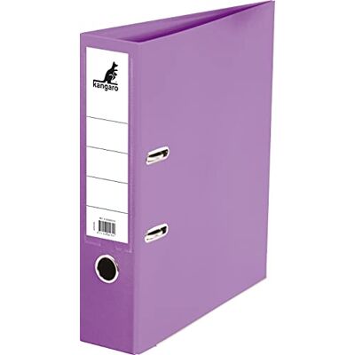 Kangaro Classeur en plastique PP 7,5 cm Largeur du dos Format A4 Couleur : violet (classeur à anneaux, classeur à lettres) Kangaro Classeur en plastique PP 7,5 cm Largeur du dos Format A4 Couleur : violet (classeur à anneaux, classeur à lettres)