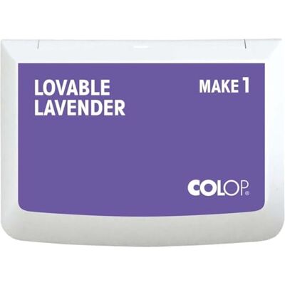 COLOP MAKE 1 tampon encreur Lovable Lavande, 50 x 90 mm, pour tampon manuel traditionnel et tampon créatif COLOP MAKE 1 tampon encreur Lovable Lavande, 50 x 90 mm, pour tampon manuel traditionnel et tampon créatif