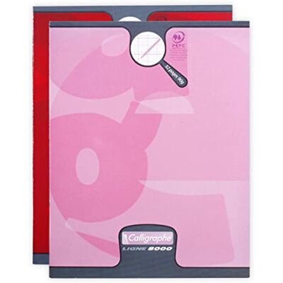 Calligraphe 108707Cpack Un Lot de 20 Cahiers Agrafés (Marque de Clairefontaine) 17x22cm 32 Pages Double Ligne 2 mm Interligne Verticale Papier 90g Couverture Carte Offset Couleurs Aléatoires Calligraphe 108707Cpack Un Lot de 20 Cahiers Agrafés (Marque de Clairefontaine) 17x22cm 32 Pages Double Ligne 2 mm Interligne Verticale Papier 90g Couverture Carte Offset Couleurs Aléatoires