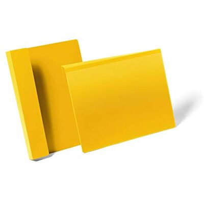 Durable Pochette à Suspendre A4 Paysage, 50 pièces, jaune, 172304 Pochette logistique avec pli de serrage, porte-documents pour cartons et caisses, film rigide scannable, Made in Germany Durable Pochette à Suspendre A4 Paysage, 50 pièces, jaune, 172304 Pochette logistique avec pli de serrage, porte-documents pour cartons et caisses, film rigide scannable, Made in Germany