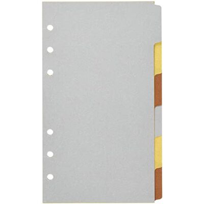 Filofax Index 6 onglets vierges métalliques personnels Filofax Index 6 onglets vierges métalliques personnels