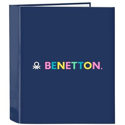 safta Benetton Cool Classeur à 4 anneaux, idéal pour enfants de différents âges, confortable et polyvalent, qualité et résistance, 27 x 6 x 33 cm, couleur bleu marine safta Benetton Cool Classeur à 4 anneaux, idéal pour enfants de différents âges, confortable et polyvalent, qualité et résistance, 27 x 6 x 33 cm, couleur bleu marine
