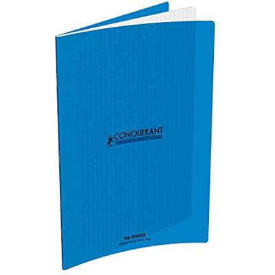 Hamelin CONQUERANT Cahier Classique 24x32cm Grands Carreaux Seyès 96 Pages Agrafées Couverture Polypro Bleu Hamelin CONQUERANT Cahier Classique 24x32cm Grands Carreaux Seyès 96 Pages Agrafées Couverture Polypro Bleu