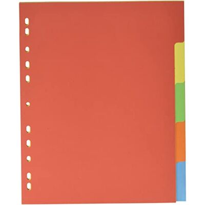 Pagna 32004-20 Lot de 5 intercalaires Format A4 5 couleurs Pagna 32004-20 Lot de 5 intercalaires Format A4 5 couleurs
