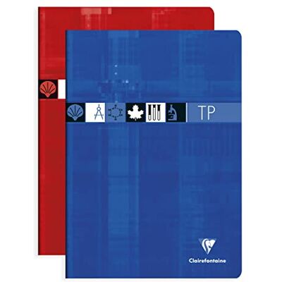 Clairefontaine 3177C Un Cahier Agrafé de Travaux Pratiques A4 21x29,7 cm 64 Pages Grands Carreaux 90 g et Unies 125 g Couverture Carte Pelliculée Couleur Aléatoire Clairefontaine 3177C Un Cahier Agrafé de Travaux Pratiques A4 21x29,7 cm 64 Pages Grands Carreaux 90 g et Unies 125 g Couverture Carte Pelliculée Couleur Aléatoire