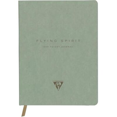 Clairefontaine 107746C Flying Spirit, Green, DaytoDay journal 19x25 cm, 192 pages, dot, pochette à soufflet au dos, marquepage, fermeture élastique, ass. Clairefontaine 107746C Flying Spirit, Green, DaytoDay journal 19x25 cm, 192 pages, dot, pochette à soufflet au dos, marquepage, fermeture élastique, ass.