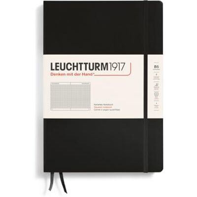 LEUCHTTURM1917 366186 Composition (B5) Carnet de notes Couverture rigide 219 pages numérotées Noir à carreaux LEUCHTTURM1917 366186 Composition (B5) Carnet de notes Couverture rigide 219 pages numérotées Noir à carreaux