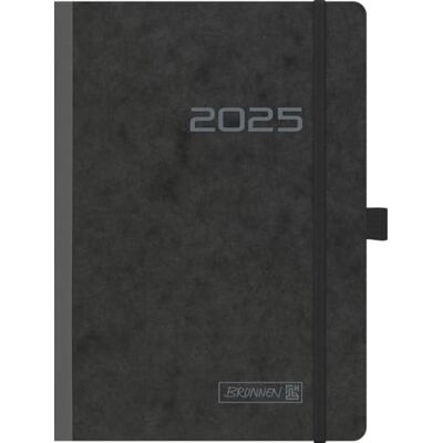 BRUNNEN Agenda modèle 796 (2025), 2 pages = 1 semaine, format A5, 128 pages, couverture en carton, flexible, noir BRUNNEN Agenda modèle 796 (2025), 2 pages = 1 semaine, format A5, 128 pages, couverture en carton, flexible, noir