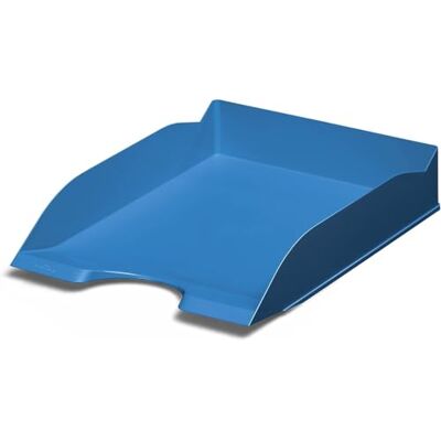 Durable Corbeille à courrier, Sachet de 6 pièces, Bleu, 775606 Banette de rangement bureau, documents A4 à C4, certifié Blue Angel, plastique, superposable, Made in Germany Durable Corbeille à courrier, Sachet de 6 pièces, Bleu, 775606 Banette de rangement bureau, documents A4 à C4, certifié Blue Angel, plastique, superposable, Made in Germany