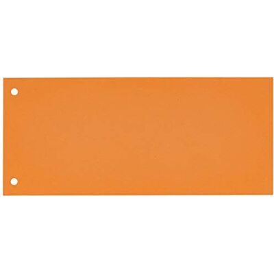 Oxford Lot de 100 intercalaires perforés en carton manille recyclé Orange 10,5 x 24 cm Oxford Lot de 100 intercalaires perforés en carton manille recyclé Orange 10,5 x 24 cm