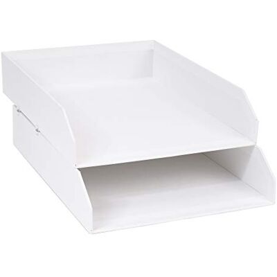 Bigso Box of Sweden 789245501N Set de 2 Corbeilles à Courier Empilable Panneau de Fibre Blanc 31 x 23 x 6 cm Bigso Box of Sweden 789245501N Set de 2 Corbeilles à Courier Empilable Panneau de Fibre Blanc 31 x 23 x 6 cm
