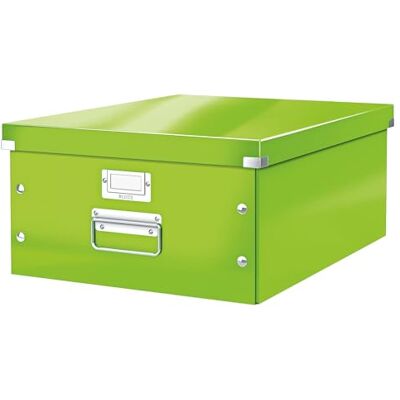 Leitz Boîte de rangement Click & Store Wow Grande taille Vert Taille L Leitz Boîte de rangement Click & Store Wow Grande taille Vert Taille L