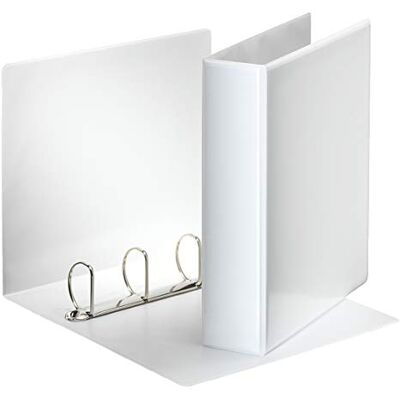 Esselte Essentials 49705 Classeur à anneaux personnalisable A4 Capacité de 500 feuilles Carton recouvert de polypropylène 4 anneaux Blanc Esselte Essentials 49705 Classeur à anneaux personnalisable A4 Capacité de 500 feuilles Carton recouvert de polypropylène 4 anneaux Blanc