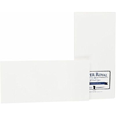 Rössler 2051831009 DL Royal papier vergé avec lot de carte – Blanc Rössler 2051831009 DL Royal papier vergé avec lot de carte – Blanc