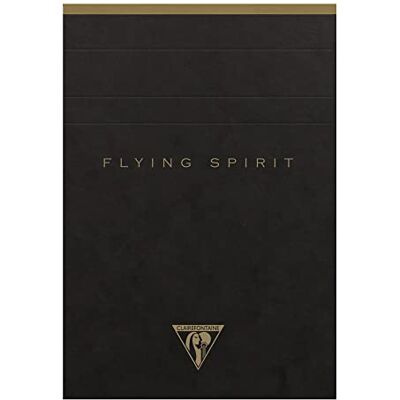 Clairefontaine 102646C Un bloc encollé en-tête Flying Spirit Kraft 140 pages ivoire détachables 10,5x14,8 cm 90g lignées, couverture carte lustrée Noire motif aléatoire Clairefontaine 102646C Un bloc encollé en-tête Flying Spirit Kraft 140 pages ivoire détachables 10,5x14,8 cm 90g lignées, couverture carte lustrée Noire motif aléatoire