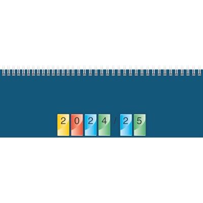 BRUNNEN DATAline 771 (2025), 1 page = 1 semaine, 297 × 105 mm, 96 pages, couverture en carton, bleu BRUNNEN DATAline 771 (2025), 1 page = 1 semaine, 297 × 105 mm, 96 pages, couverture en carton, bleu