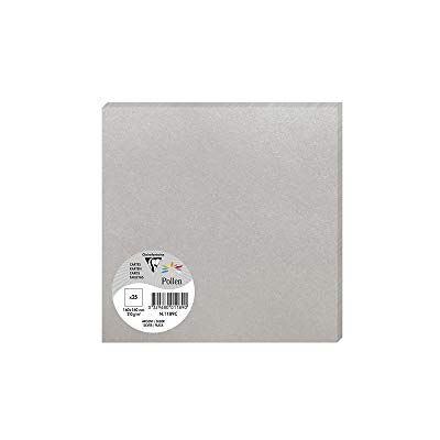Clairefontaine 1189C Paquet de 25 Cartes Simples Format Carré 16x16cm 210g/m² Coloris Argent Cartons d'Invitation Evènements et Correspondance Gamme Pollen Papier Premium Lisse Clairefontaine 1189C Paquet de 25 Cartes Simples Format Carré 16x16cm 210g/m² Coloris Argent Cartons d'Invitation Evènements et Correspondance Gamme Pollen Papier Premium Lisse