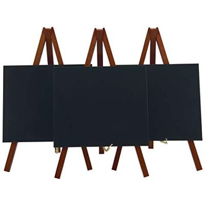 SECURIT Mini tableau à craie sur chevalet Finition laquée Acajou Lot de 3 (Import Royaume Uni) SECURIT Mini tableau à craie sur chevalet Finition laquée Acajou Lot de 3 (Import Royaume Uni)