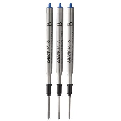 Lamy M16 Recharge de stylo à bille grande capacité en bleu, largeur de trait fine, recharge de rechange d'origine pour stylo à bille modèles, indélébile Lamy M16 Recharge de stylo à bille grande capacité en bleu, largeur de trait fine, recharge de rechange d'origine pour stylo à bille modèles, indélébile