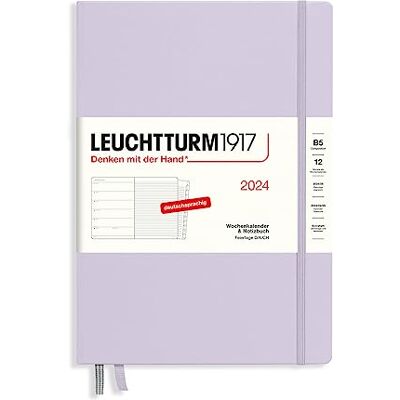 LEUCHTTURM1917 367751 Composition B5 Agenda semainier et carnet 2024 avec carnet d'adresses et anniversaires Violet 12 mois LEUCHTTURM1917 367751 Composition B5 Agenda semainier et carnet 2024 avec carnet d'adresses et anniversaires Violet 12 mois