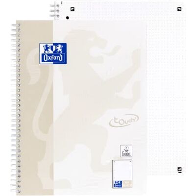 Hamelin Oxford Touch Cahier A4 quadrillé/à pois, 160 pages, gris clair, 1 pièce Hamelin Oxford Touch Cahier A4 quadrillé/à pois, 160 pages, gris clair, 1 pièce