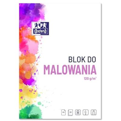 Oxford Bloc de coloriage A4 20 feuilles Blanc 120 g/m² Oxford Bloc de coloriage A4 20 feuilles Blanc 120 g/m²