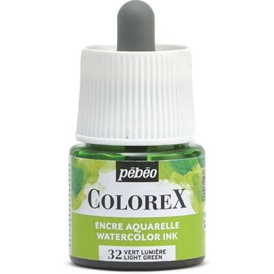 Pebeo - Colorex Wassertinte - Vert clair - Encre aquarelle Pebeo - Colorex Wassertinte - Vert clair - Encre aquarelle