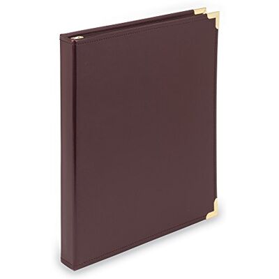 Samsill Classic Collection Classeur de présentation à 3 anneaux, 1,2 cm, anneaux ronds en laiton (peut contenir 100 feuilles), bordeaux Samsill Classic Collection Classeur de présentation à 3 anneaux, 1,2 cm, anneaux ronds en laiton (peut contenir 100 feuilles), bordeaux